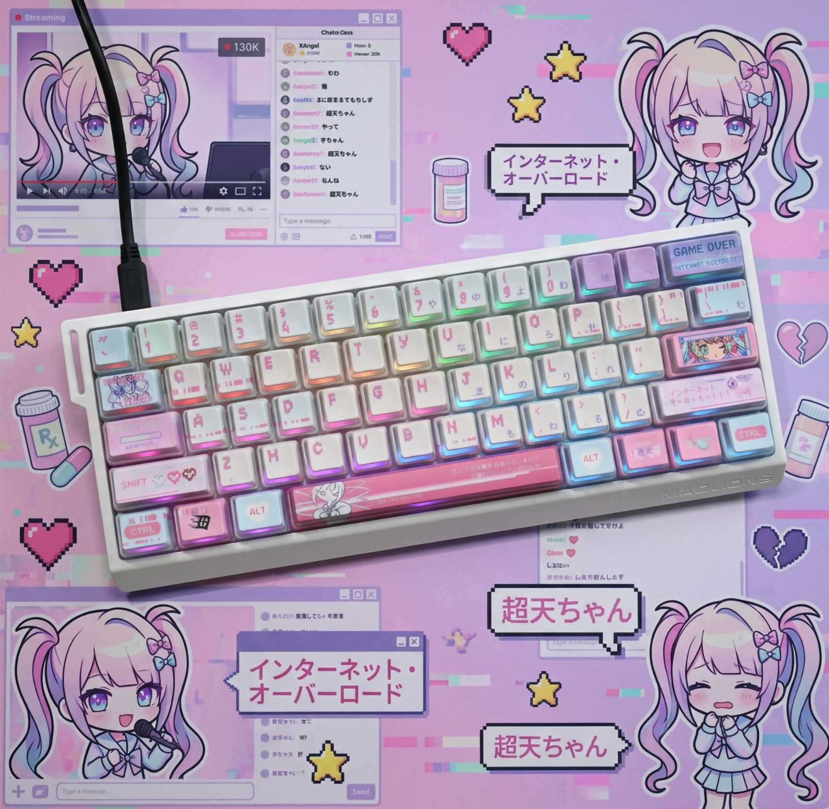 MAD60HE KAngel keycaps
